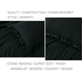 thumbnail image 3 of Chezmoi Collection Nora 2-Piece Black Ruffled Edge Trim Microfiber Comforter Set, Twin Size, 3 of 8