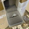 thumbnail image 2 of Forever Jewels 2 Ct Oval Moissanite Women Three Stone Engagement Ring 14K White Gold Plated, 2 of 5