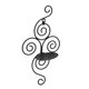 thumbnail image 5 of Candelabro De Pared, Candelabro De Acero Plegable En Espiral Doble Con Bandeja Segura Para Sala De Estar, Dormitorio, Meditación De Boda, 37,5 Cm De Alto Y 19 Cm De Ancho, 5 of 7