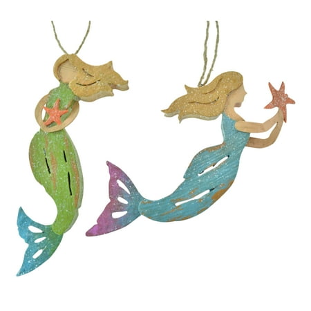 Mermaids With Starfish Christmas Holiday Ornaments Set Of 2 Mermaids with Starfish Christmas Holiday Ornaments Set of 2 - Mermaids With Starfish Christmas Holiday Ornaments Set Of 2