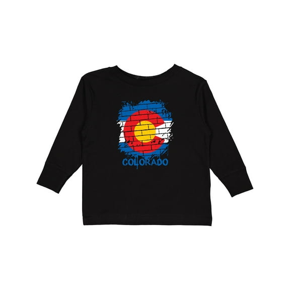Inktastic Graffiti Colorado State Flag Boys or Girls Long Sleeve Toddler T-Shirt