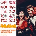 thumbnail image 2 of 10 Uds. Calcomanías faciales impermeables calcomanías de tatuajes de Halloween recuerdos de fiesta de cicatrices extraíbles, 2 of 8