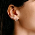 thumbnail image 4 of Lancharmed Silver Plated Earrings Studs,4 Pairs of Four Claw Heart Zircon Earring Friend Gift, 4 of 9