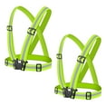thumbnail image 1 of Chaleco reflectante para correr, paquete de 2, chaleco de seguridad ajustable de alta visibilidad para ciclismo nocturno, trotar, pasear perros, 1 of 5