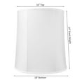 thumbnail image 2 of 16x18x19 Prestige Extra Large Drum Lampshade White Shantung Silk, Cylinder Shade for Tall Table Lamps, 2 of 6