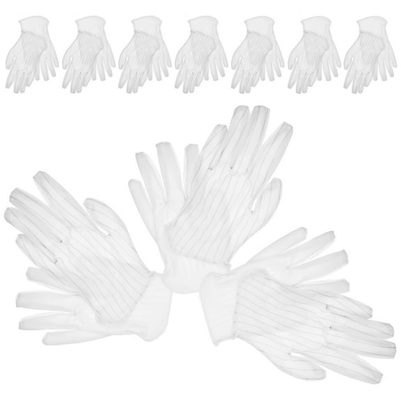 Milisten Photo Gloves Dust Free 10 Pairs White for Professionals 8.65X4.32X0.20in