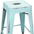 thumbnail image 5 of Best Choice Products 24in Set of 4 Stackable Modern Industrial Distressed Metal Counter Height Bar Stools - Blue, 5 of 6