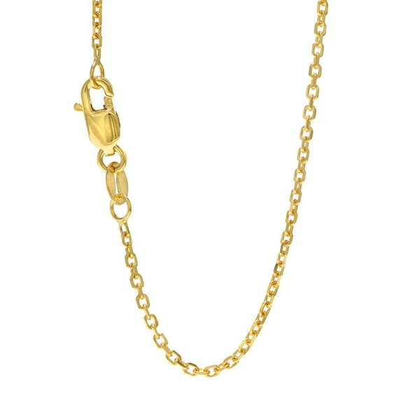 JewelStop 14k Solid Yellow Gold 1.4 Mm Cable Chain Necklace 16" Lobster Claw Clasp - 2.07gr.