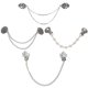 thumbnail image 2 of 4Pcs Retro Women Sweater Clips Cardigan Chain Clip Shirt Brooch for Women, 2 of 4