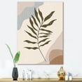 thumbnail image 2 of Designart ' Abstract Botanical Minimalist Leaf In Earth Tones I ' Modern Canvas Wall Art Print, 2 of 4