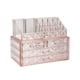 thumbnail image 4 of Organizadores de escritorio, soporte de exhibición de mesa con cajones, portalápices, estantes de almacenamiento multiusos, 4 niveles para encimera, Rosa Macarena organizador de escritorio, 4 of 8