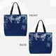 thumbnail image 2 of Fotbe Christmas Blue Bolsa Tote con Estampado para Mujer, Bolsos con Cremallera, Bolsa de Hombro Casual de Gran Capacidad con Bolsillos Internos, 2 of 7