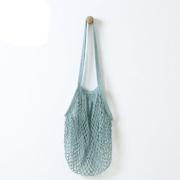 Reusable Mesh Grocery Bags Cotton Produce Bags for Fruits Vegetables,Breathable Washable String Tote Bags with Long Handles for Shopping,Farmers Market Eco-Friendly Storage