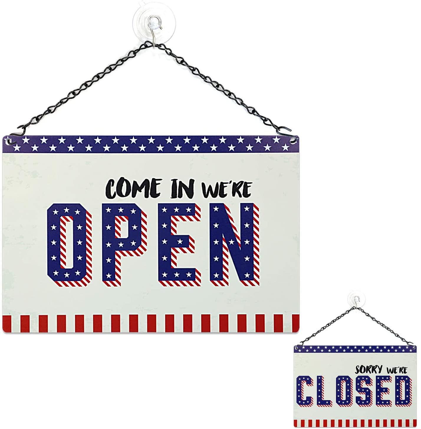 Office Details about   Open Signs For Business Double Side Closed Wood Grain Vintage Sign 