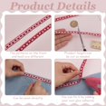 thumbnail image 4 of 20 Yards Heart Embroidered Jacquard Ribbon 3/8 inch Wide Red Heart Woven Ribbon Hearts Woven Fabric Trim with Plastic Empty Spool for Gift Wrapping Garment Sewing Accessories, 4 of 5