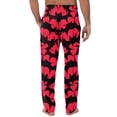 thumbnail image 7 of ASDFVBKG Halloween Pajama Pants for Men Hallowmas Pj Pants for Men Pumpkin Ghost Print Lounge Bottoms Elastic Waist Drawstring Sleepwear With Pockets Red L, 7 of 7
