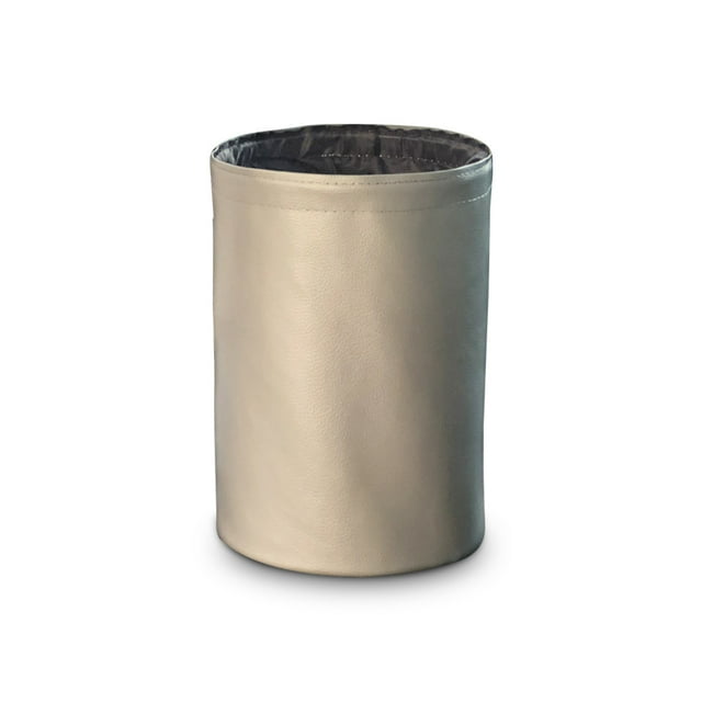 Speravity Cubo de basura de cuero para coche, resistente al agua, colgante para puerta, cubo de basura, viaje, accesorios de basura para automóvil, caja Automoción decorativa y accesorios Gris Speravity VI001574-03