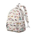 thumbnail image 2 of Colorful Funny Dachshund Backpack for School,Cute School Bag,Schoolbag with Adjustable Shoulder Straps & Padded Back,13.4"x11"x4.7", 2 of 6