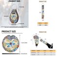 thumbnail image 6 of Uorisanigo 18 Pcs Car Seat Cover Dragonfly Mandala with Seat Belt Shoulder Pad Full Set Universal Steering Cover Armrest Covers Headrest Cushion Handbrake Grip Protector Coasters Keychains, 6 of 7