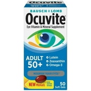 Bausch & Lomb Ocuvite Adult 50 Plus with Omega 3 & Lutein, 50 ct, 6 Pack