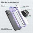 thumbnail image 4 of Funda transparente con diseño de armadura para iPhone 11 con soporte giratorio de 360 grados, impermeable, resistente a arañazos, antideslizante y a prueba de golpes., 4 of 5