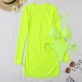 thumbnail image 3 of Trajes de baño de 3 piezas para mujer Trajes de baño sexy de corte alto con aros con cubierta de malla FLhrweasw Para estrenar, 3 of 8