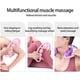 thumbnail image 3 of Rodillo de masaje muscular, rodillo de masaje de espuma 3D de 360 grados, masajeador de rodillos musculares de 7 ruedas, masaje de celulitis para aliviar el dolor muscular (morado), 3 of 5