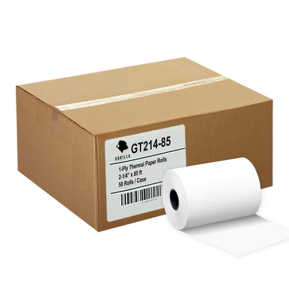 (50) Gorilla Supply Thermal Paper Rolls 21/4 X 85ft Vx510 Vx570 FD50