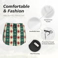thumbnail image 4 of Balery Christmas Snowflakes Plaid Pantalones cortos deportivos para mujer con forro y dos bolsillos, elásticos, para entrenamiento, gimnasio, yoga-XX-Large, 4 of 7
