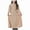Khaki, variant on Fesfesfes Muslim Long Dress Solid Color Maxi Dress Big Girls Long Sleeve Dress Crewneck Comfy Loose Dress