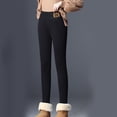 thumbnail image 3 of Pantalones casual para mujer talla grande Leggings de invierno para mujer, elásticos, de cintura alta, térmicos, pantalones de entrenamiento, pantalones térmicos, 3 of 5