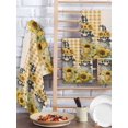 thumbnail image 2 of Sunflower Gnomes Kitchen Dish Towels for Drying Dishes Set of 2, Spring Eucalyptus Floral Orange Plaid Waffle Weave Microfiber Hand Tea Bathroom Towels Quick Dry & Absorbent Towel 15.7x23.6, 2 of 7