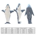 thumbnail image 2 of Shark One-Piece Pajamas for Adult Wearable Shark Blanket Hoodie Sleeping Bag Cartoon Animals Flannel Blanket, 2 of 4