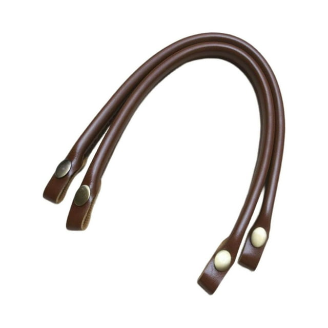 fastboy 2x Fashionable PU Leather Bag Handles for DIY Crafting Brown 40cm 5Set