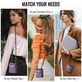 thumbnail image 2 of Dteck Mini Bag for Samsung Galaxy Z Flip 6/5/4/3, Crossbody Wallet with RFID Blocking Card Holder for Motorola Razr 2024, Universal Earphone Bag for AirPods / Galaxy Buds 3 Pro,Purple, 2 of 8