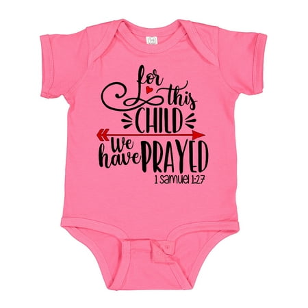 

Inktastic For This Child We Have Prayed Red Arrow and Heart Gift Baby Boy or Baby Girl Bodysuit