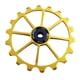 thumbnail image 1 of Desviador trasero de bicicleta, polea de rodillo guía de rueda jockey, rodamientos de cerámica, dorado, 1 of 8