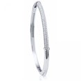 thumbnail image 1 of Silver Bangle With Bar Of Cubic Zirconia Stones Bangle, 1 of 1