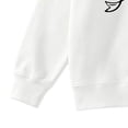 thumbnail image 7 of Girls White Bow Print Long Sleeve Crewneck Sweatshirt Soft Cotton Pullover for Kids,Size 5-6T, 7 of 7