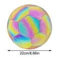 thumbnail image 3 of Reflective, Iridescent Soccer Ball, Size 5,Training And Match Ball, Glows At Night, A Popular Gift Choice., 3 of 6