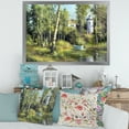 thumbnail image 3 of Designart 'The Wood River With Boat On A Decline By The Castle' Lake House Framed Art Print, 3 of 4