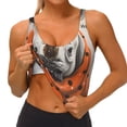thumbnail image 3 of Balery Polka Dot Rhino Welcome Sujetadores deportivos con espalda cruzada para mujer, acolchados, sin costuras, de alto impacto, ideales para yoga, gimnasio, entrenamiento y fitness.-Large, 3 of 8