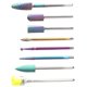 thumbnail image 5 of Jumpingount 8 brocas para uñas de acero de tungsteno, multifuncionales, exquisitas, coloridas con base de almacenamiento, tapa a prueba de polvo, lima de cuidado de los oídos Jumpingount CE001969-00, 5 of 6