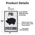 thumbnail image 2 of Pig Crossing Distressed Swine Hog Farm (2 Pack) 7 Inch x 10 Inch Novelty Aluminum Metal Sign Oink And Yield Weatherproof Perfect for Barn Roads Pens Pastures Fun Gift for Farmers 4H, 2 of 6