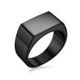 thumbnail image 1 of Anillos de joyería de acero inoxidable cuadrado Punk Hip Hop, Color negro, dorado y plateado, accesorios de joyería impermeables para hombres, regalos, 1 of 1