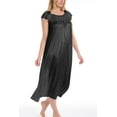 thumbnail image 2 of EZI Nightgowns for Women - Soft & Breathable Satin Night Gowns for Adult Women - Medium to Plus Size Womens Sleep Shirts - Long Mid-Length Nightgown, 2 of 9