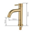 thumbnail image 2 of MYG Bec Cascade Robinet de Salle de Bain, Robinet de Lavabo à Poignée Unique, Robinet de Lavabo Rv, Mélangeur de Bassin, Or Brossé (S), 2 of 9