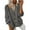 Grey, variant on VISALY Cropped Cardigan Button Down Cardigans Women's Fashion Casual Open Front Long Sleeve Chunky Knit Cardigans Sweaters Outerwear Coats Cute Cardigans Knit Cardigans Sky Blue S