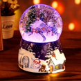 thumbnail image 1 of Globos de nieve de Navidad muñeco de nieve, bola musical de Navidad, caja de música de cristal iglú | Giratorio de 360° con lámpara de proyección de luz cálida esquí esquí Gafas de esquí, 1 of 5