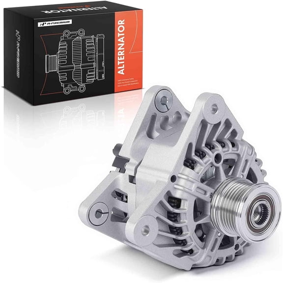 A-Premium Alternator Compatible with Nissan Sentra 2013-2019 1.8L, 12V 110A 6-Groove Clutch Pulley Clockwise, Replace# FG12T039, 2611855B